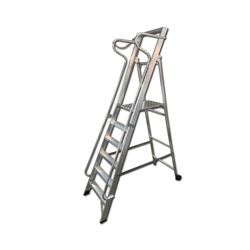 Pro Wide Step Ladder 6 Tread - Kells Hire